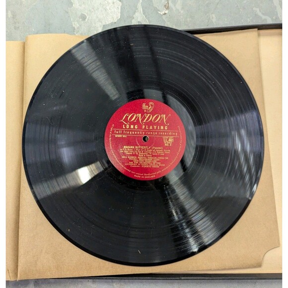 PUCCINI-MADAMA BUTTERFLY-LONDON ffrr LLPA-8 3-LP VINYL BOX-33 1/3 LONG-ENGLAND - Picture 6 of 9